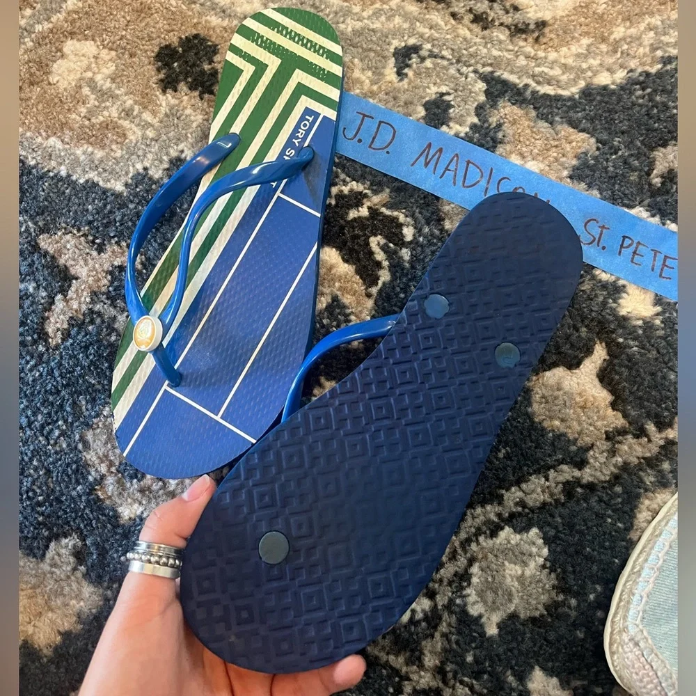 🆕 Tory Burch Tory Sport Tennis Thin Flip Flop